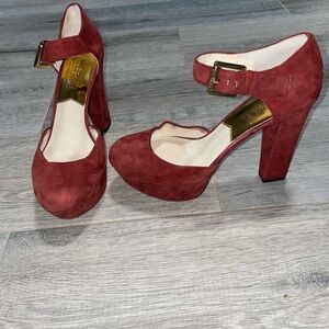 MICHAEL KORS suede platform heels size 7